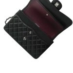 Black Jumbo Caviar Classic Flap Silver Hardware - Image 12