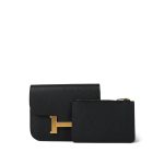 Constance Slim Wallet Black Epsom Gold Plated W Stamp - Image 12