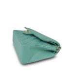 20c Tiffany Blue Caviar Quilted Small Classic Flap LGHW - Image 12