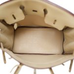 Birkin 25 Parchemin / Light Beige Togo Palladium Plated M Square Stamp - Image 12