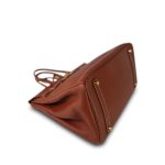 Birkin 35 Brown Veau Togo Gold Plated D Square Stamp - Image 16
