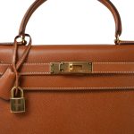 Kelly Sellier 28 Gold Courchevel Gold Plated T Circle Stamp - Image 8
