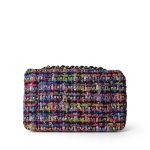 24S Multicolor Sequin Tweed Quilted Rectangular Mini Flap LGHW - Image 3