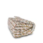 19C White/Orange/Gold Tweed Quilted Mini Rectangular Flap LGHW - Image 5