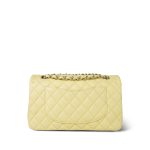 Yellow Caviar Quilted Classic Flap Medium Light Gold Hardware - Image 5