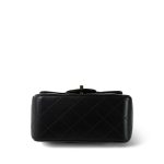 24B Black Lambskin Quilted Mini Square Flap Light Gold Hardware - Image 5