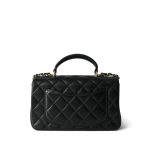 22P Black Lambskin Mini Top Handle LGHW - Image 5