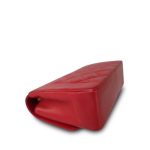 Red Lambskin Quilted Diana Flap Medium Gold Hardware - Image 9