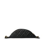 24A Black Lambskin Quilted Waist Bag/ Bumbag Enamel CC Chain Aged Gold Hardware - Image 7