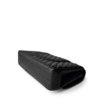 Black Lambskin Chevron Medium Classic Flap Light Gold Hardware - Image 8