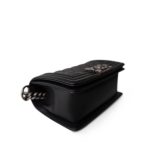 Black Boy Bag Lambskin Quilted Small Ruthenium Hardware - Image 10