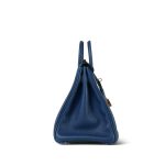 Birkin 25 Deep Blue Taurillon Gold Plated Y Stamp - Image 5