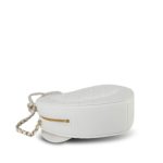 22S White Lambskin Quilted Heart Bag Large LGHW - Image 12