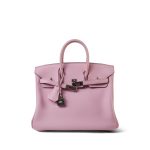 Birkin 25 Rose Sakura Swift Palladium Plated T Stamp - Image 4