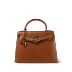 Kelly Sellier 28 Gold Courchevel Gold Plated T Circle Stamp - Image 7