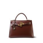 Kelly Sellier 32 Brown Box Calfskin Gold Plated [B] Stamp - Image 12
