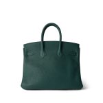 Birkin 25 Malachite Togo Gold Plated A Stamp - Image 8