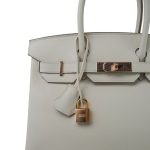 Birkin 30 Craie Veau Epsom Rose Gold Plated Y Stamp - Image 2
