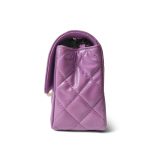 20C Purple Patent Quilted Mini Rectangular Flap Light Gold Hardware - Image 4