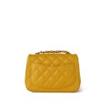 18S Yellow Caviar Quilted Mini Square Flap LGHW - Image 7