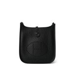 Evelyne TPM Noir Taurillon Clemence U Stamp
