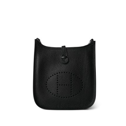 Evelyne TPM Noir Taurillon Clemence U Stamp