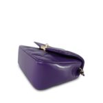 24C Purple Shiny Calfskin Coco Trip Flap Bag Light Gold Hardware - Image 5
