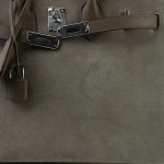 Birkin 25 Etoupe Swift and Grizzly Palladium Plated U Stamp - Image 5