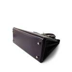 Kelly 28 Raisin Box Calfskin Palladium Plated [G] Stamp - Image 9