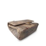 Graffiti Newspaper Medium Classic Double Flap Antique Gold Hardware - Image 5