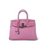 Birkin 30 Bi Color Bubblegum Chèvre Pink Palladium Plated P Square Stamp - Image 12