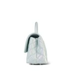 21K Iridescent Light Blue Caviar Quilted Small Coco Handle - Image 7