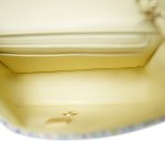 23S White/Light Yellow/Multicolor Sequin Tweed Quilted Mini Rectangular Flap Light Gold Hardware - Image 14