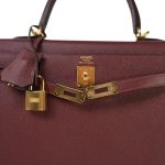 Kelly Sellier 25 Rouge H Veau Epsom Gold Plated Y Stamp - Image 21