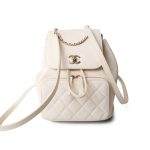 White Caviar Quilted Business Affinity Backpack LGHW - Image 5