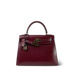 Kelly 28 Rouge H Box Calfskin Gold Plated O Circle Stamp - Image 7
