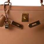 Kelly 28 Sellier Naturel Courchevel Gold Plated [A] Stamp - Image 21