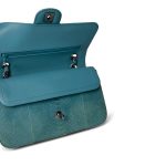 Turquoise Python Medium Classic Double Flap - Image 12