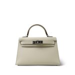 Mini Kelly Sellier Nata Epsom Palladium Plated B Stamp - Image 5