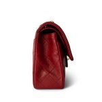 Vintage Red Lambskin Quilted Classic Flap Small Gold Hardware - Image 7