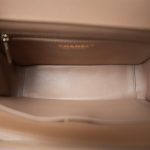 Dark Beige Caviar Quilted Business Affinity Medium Flap Light Gold Hardware - Image 14