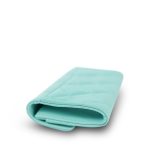 24C Turquoise Lambskin Quilted Flap Card Holder - Image 7