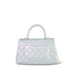 21K Iridescent Light Blue Caviar Quilted Small Coco Handle - Image 4