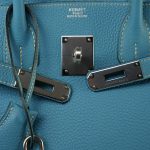 Birkin 30 Bleu Jean Togo Palladium Plated E Square Stamp - Image 7