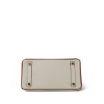 Birkin 25 Bi-Color Horseshoe (HSS) Craie/Gold Taurillon Gold Plated Y Stamp - Image 11