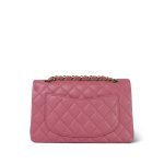 22A Pink Caviar Quilted Classic Flap Small Light Gold Hardware - Image 4
