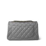 20c Grey Caviar Quilted Classic Flap Small Light Gold Hardware - Image 5