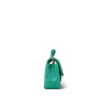 Green Lambskin Quilted Mini Top Handle Aged Gold Hardware - Image 7