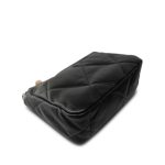 Black Lambskin Quilted 19 Flap Small Mixed Hardware - Image 11