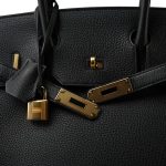 Birkin 30 Black Togo Gold Plated A Stamp - Image 4